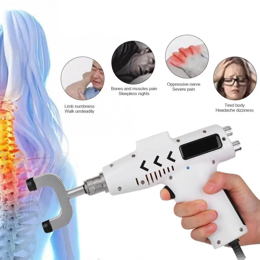 

Electric Spine Chiropractic 750N Adjusting Instrument Impulse adjuster Correction Gun Activator Cervical Massage Relax