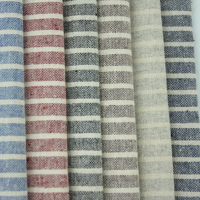 50x140 см полосатая льняная хлопковая ткань для подушки/скатерти/рубашки JY-015/018 | Дом