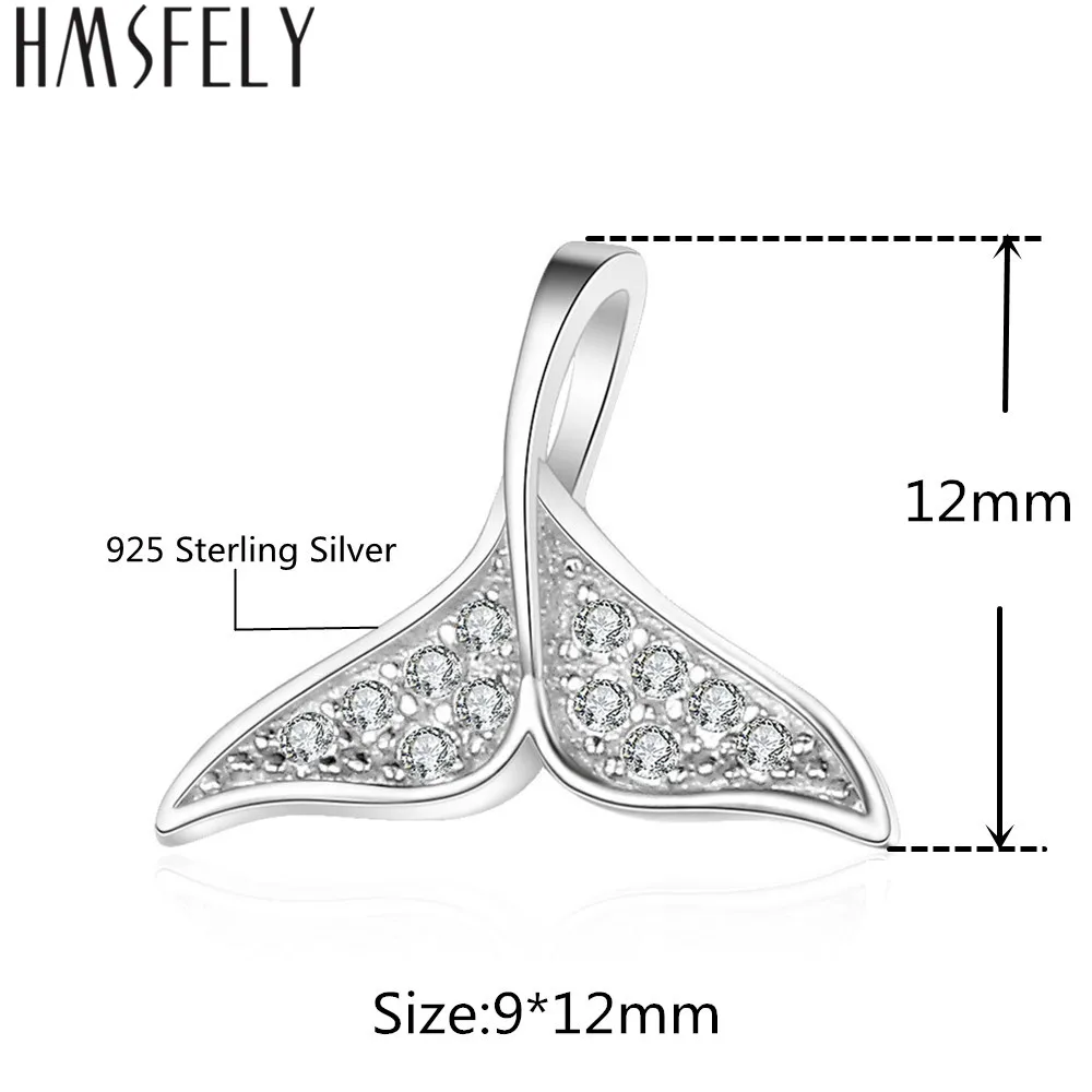 HMSFELY 925 стерлингового серебра Шарм Подвеска в виде русалки набор сделай сам Для