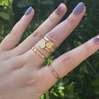 Набор колец с золотыми костяшками, модное кольцо с надписью Love Forever для пар, кольца из нержавеющей стали для женщин