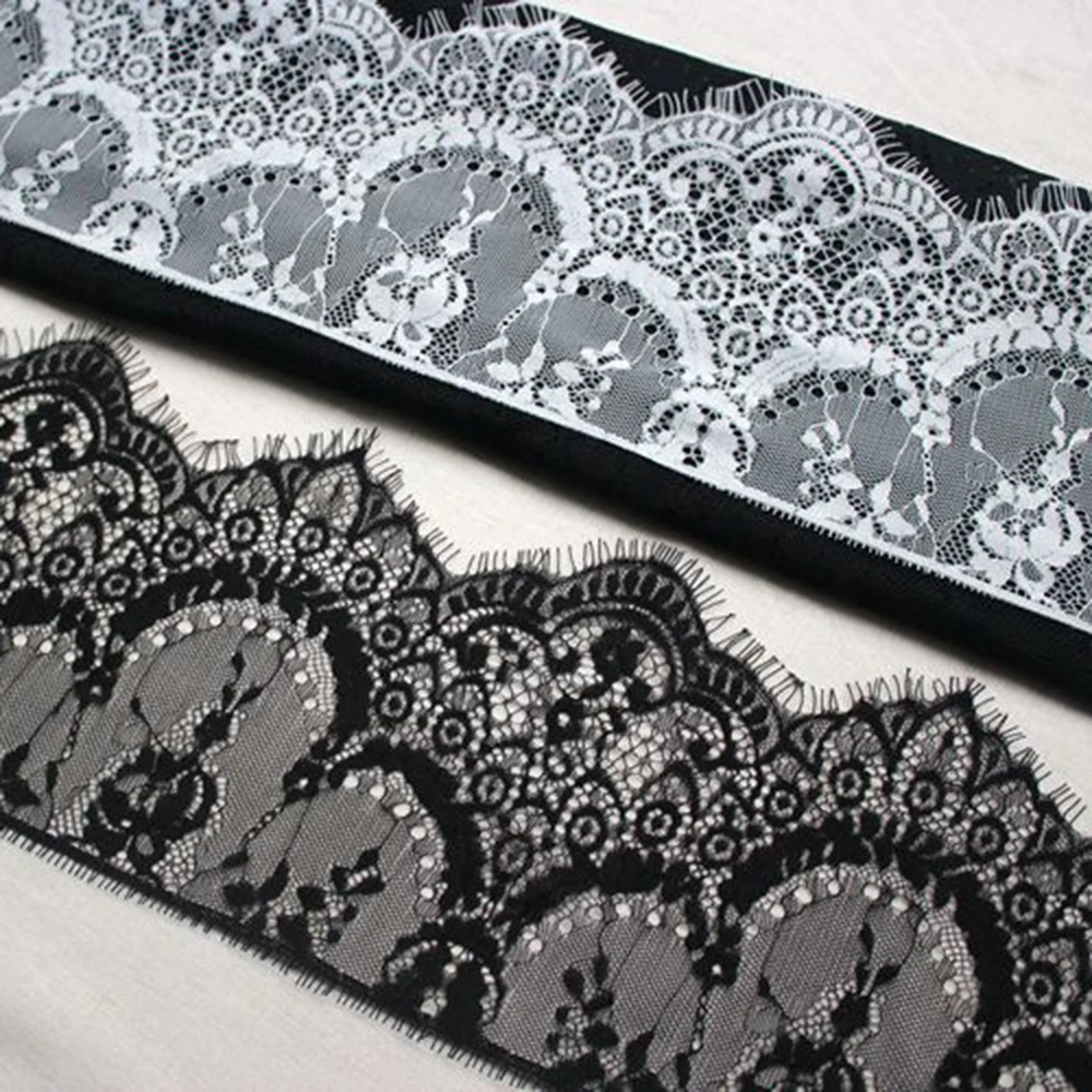 

3 шт./лот 16 см кружевная отделка с ресницами, кружевная ткань, цветок, «сделай сам», ремесла, свадебное платье, одежда, кружевной материал ручной работы