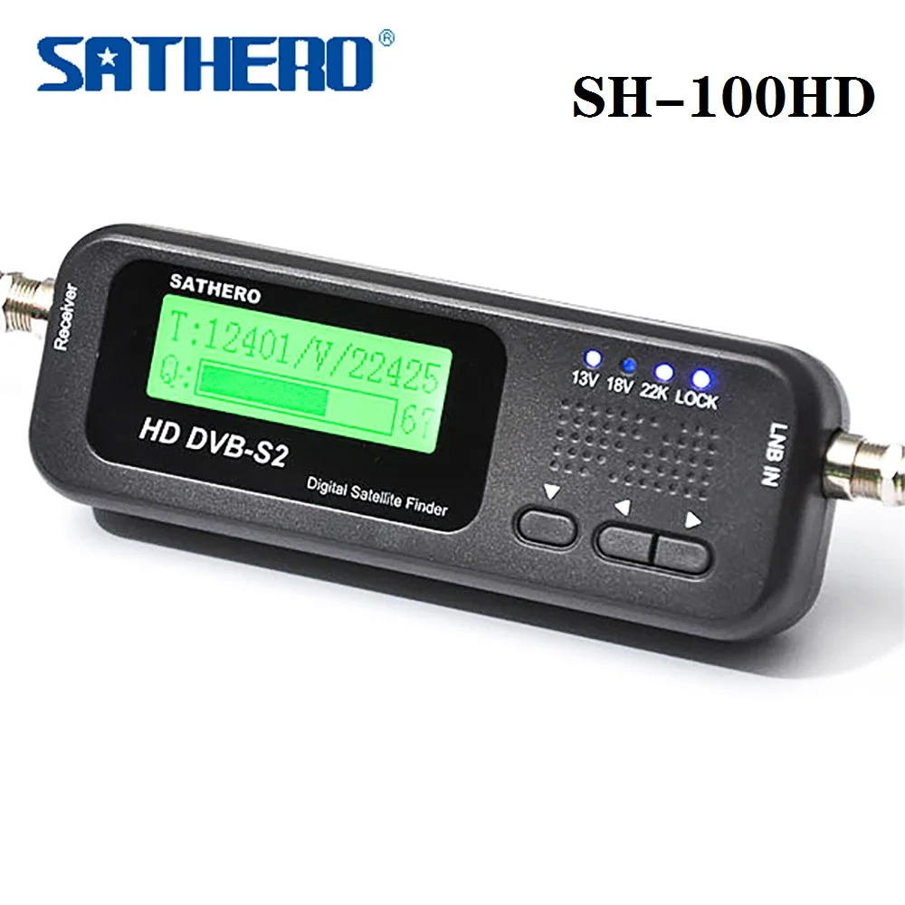 

Sathero SH-100HD DVB-S2 Цифровой спутниковый искатель высокой четкости портативный спутниковый искатель DVB S2 USB 2.0 ЖК-дисплей Satfinder
