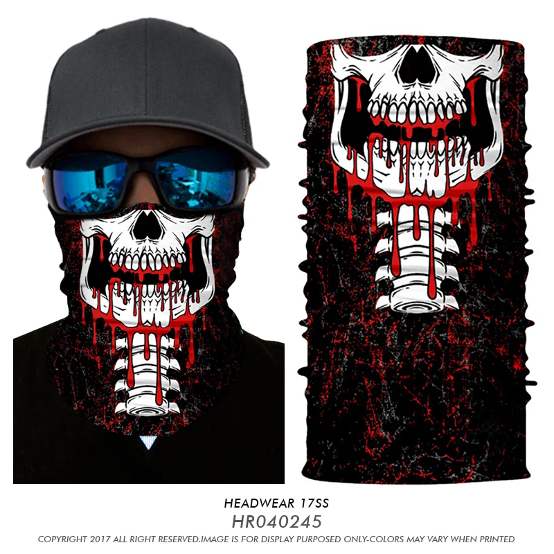 3D бесшовные Шарфы Череп Джокер маска клоуна шеи теплые гетры шарф лицо Хэллоуин