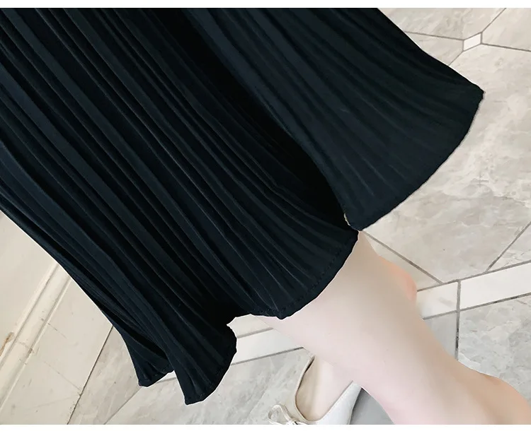 

Maternity Dress Autumn Winter Fashion Stitching Bow Clothes for Pregnant Women Elegant Pregnancy Pleated Dresses