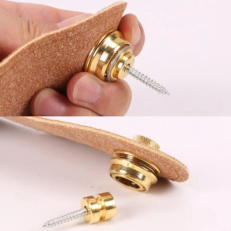 

2pcs Non-slip Guitar Strap Lock Guitar Belts Buckle Button Thread For Acoustic Electric Bass Guitar Strap Parts Accessories
