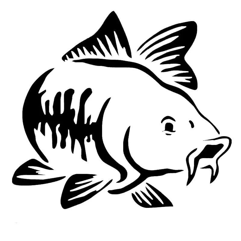 

Car Stickers Carp Fishing Modeling Cars Sticker PVC Cover Scratch Personality Waterproof Decals Motorcycle Auto Decoration