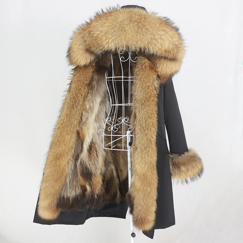 Женская непромокаемая парка OFTBUY зимняя куртка с натуральным мехом енота на