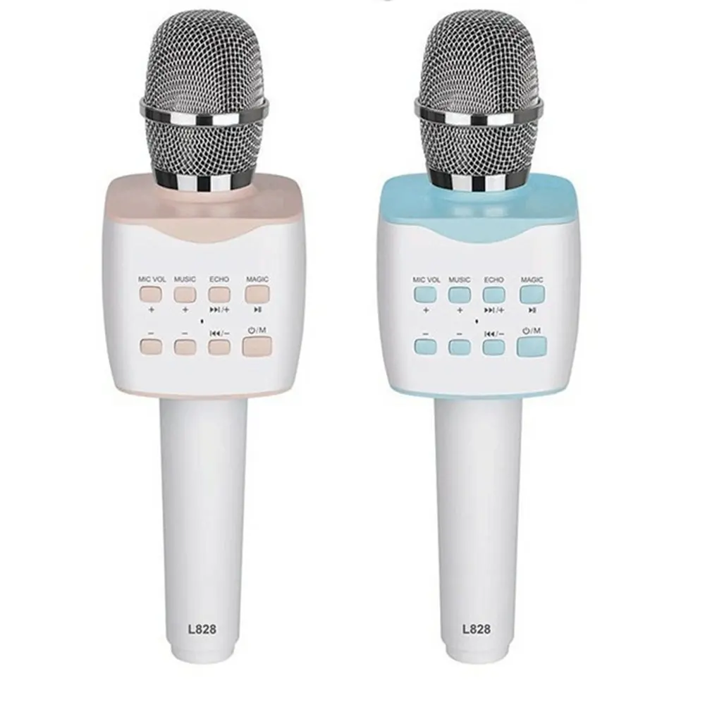 

L828 Wireless Microphone Mobile Phone Karaoke Microphone Audio Karaoke Tool Integrated Wireless Condenser Microphone