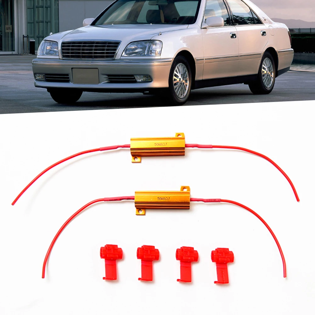 1 пара анти-мерцающий адаптер водонепроницаемый 8 Ом 50 Вт нагрузочный резистор