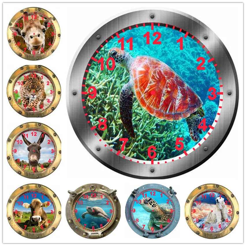 Алмазная картина черепаха 5d квадратные часы животные сделай сам мозаика