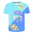 2020 Прямая Заводская поставка, футболка Doraemon с 3D цифровой печатью, милая аниме футболка для мужчин и женщин