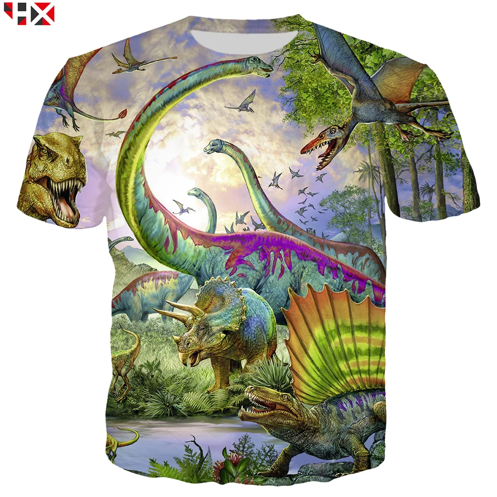 3D принт для мужчин летняя футболка в стиле Парк Юрского периода мужчин/женщин