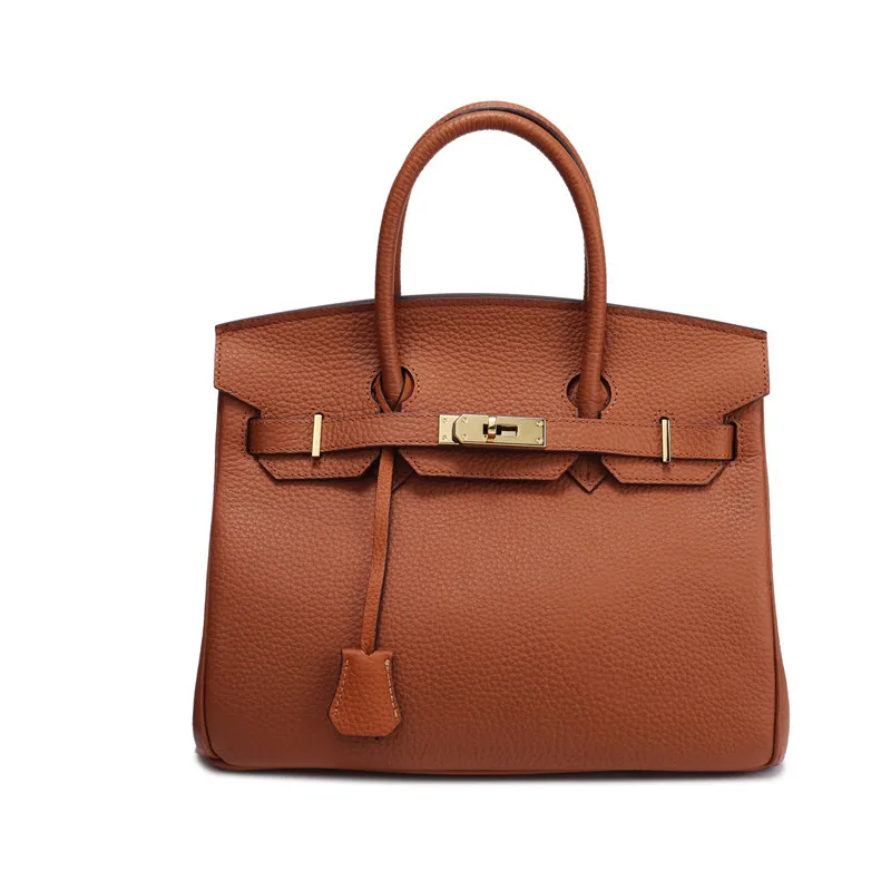 Новый верхний слой воловья кожа личи шаблон платиновая сумка кожаные сумки