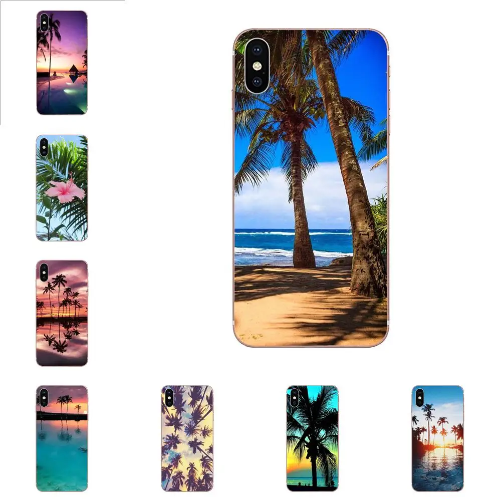 Тропические пальмы листья пляжная летняя Гавайская для Galaxy Grand A3 A5 A7 A8 A9 A9S On5 On7 Plus