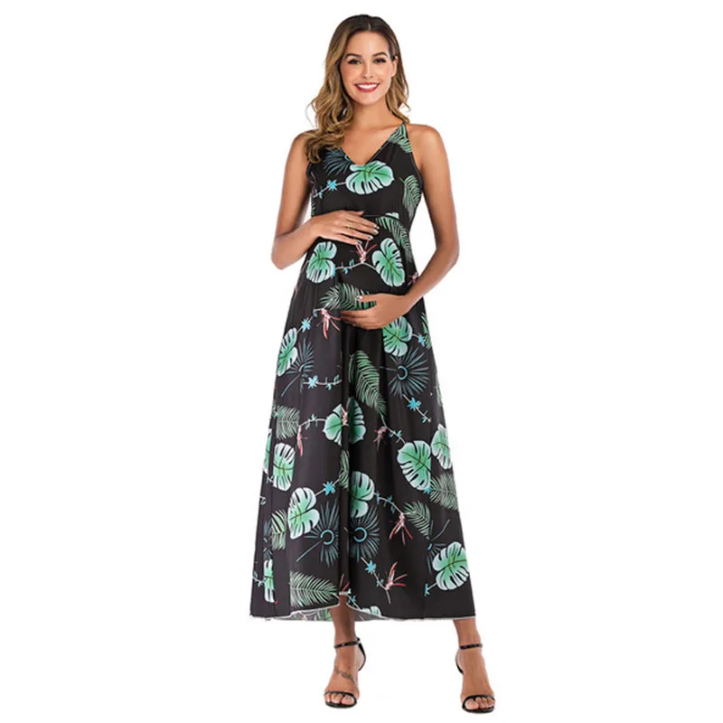 Горячая Распродажа женские платья для беременных летнее повседневное пляжное