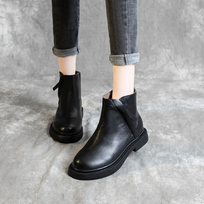 Ботинки мартинсы SWONCO женские из натуральной кожи зимняя водонепроницаемая обувь