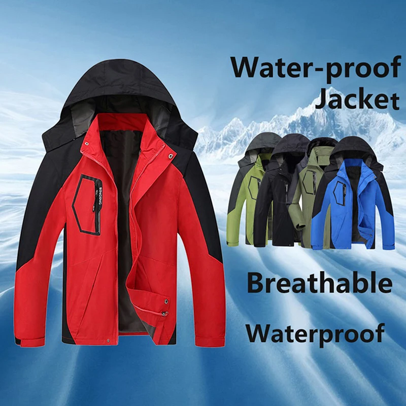 Куртка Oeak Мужская Лоскутная Повседневная ветровка с капюшоном свободная