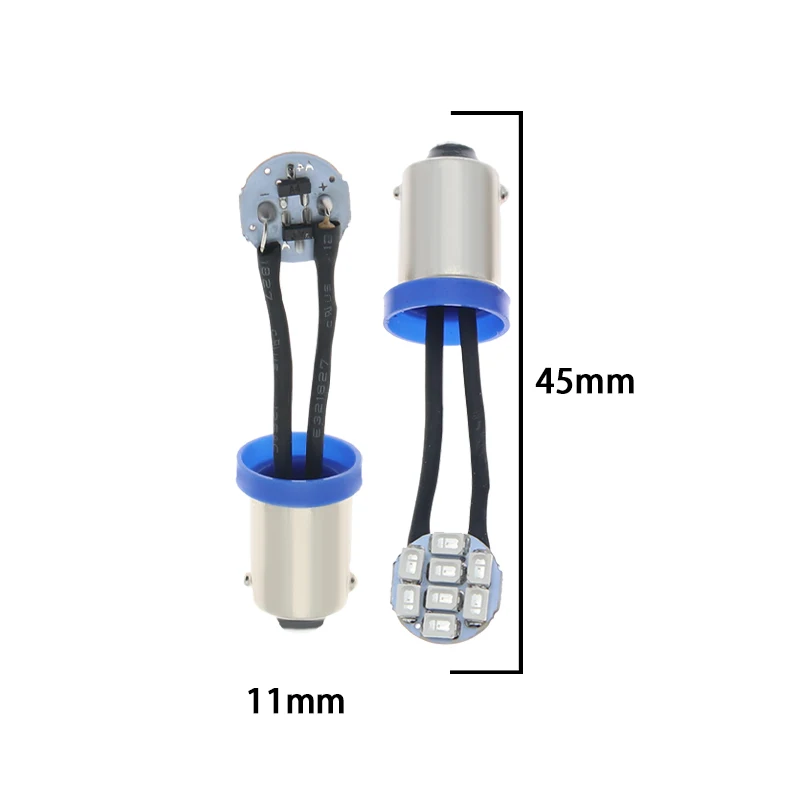 10 шт. BA9S T4W #44 #47 8smd 1206 основа с гибким проводом различные цвета неполярность AC DC 6 в 3