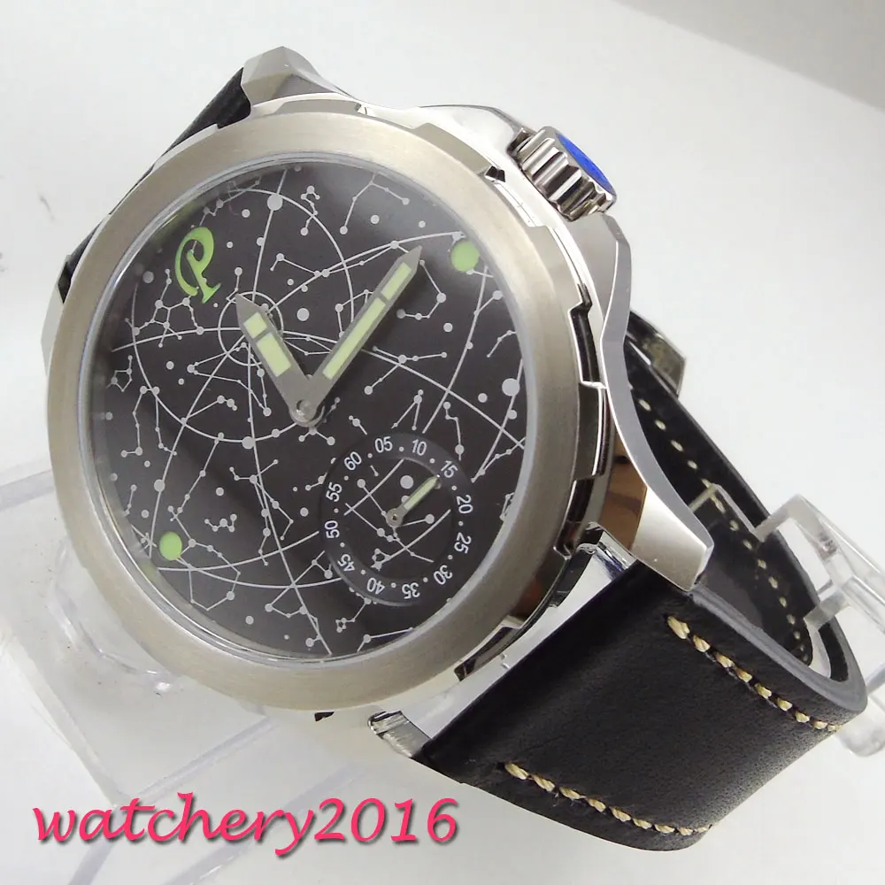 

Часы мужские механические светящиеся, 44 мм