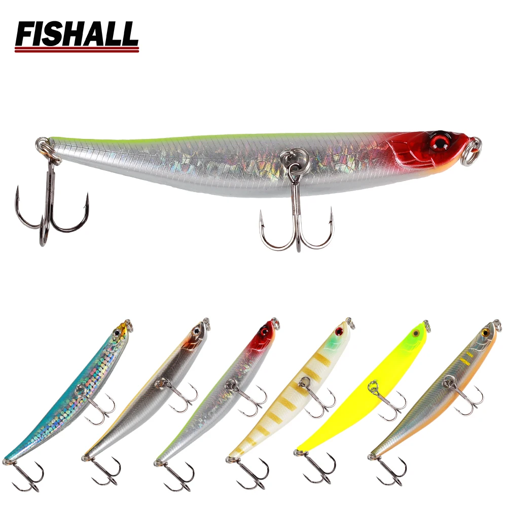 

Fishall Bent Minnow Hard Bait 86mm 7g 106mm 10.3g Floating Depth 0.5m 0.8mDying Minnow Lure Wobbler Bass Pike