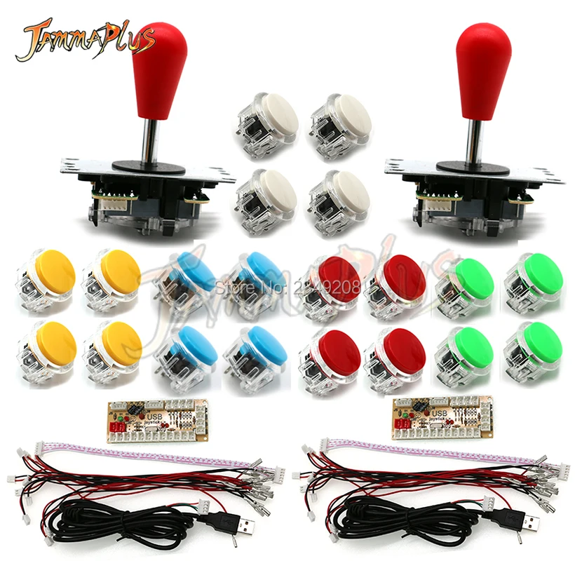 Нулевая задержка игровой джойстик DIY Kit USB энкодер для ПК raspberry Pi 4/8 позиционный джойстик с Американский мяч+ 30 мм кнопки