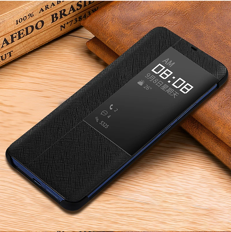 Чехол книжка Smart View для Huawei Mate 20 RS Porsche Design оригинальный роскошный Официальный