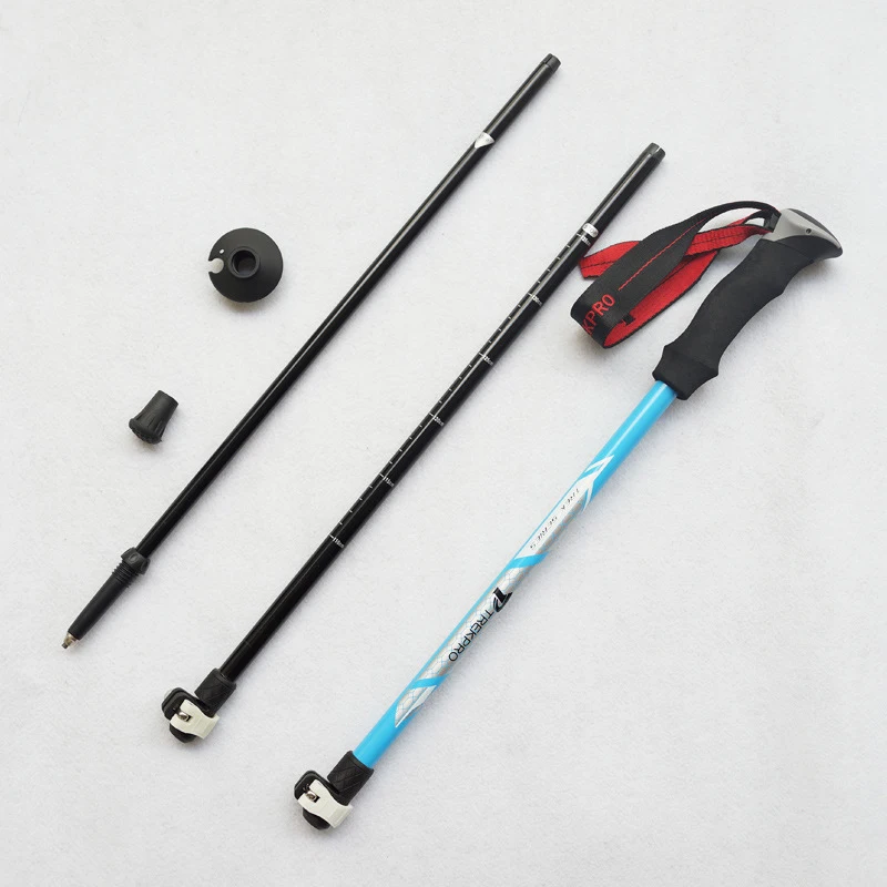

TREKPRO Three Section Outer Lock Carbon Fiber Trekking Pole Adjustable Lightweight Walking Stick for Hiking