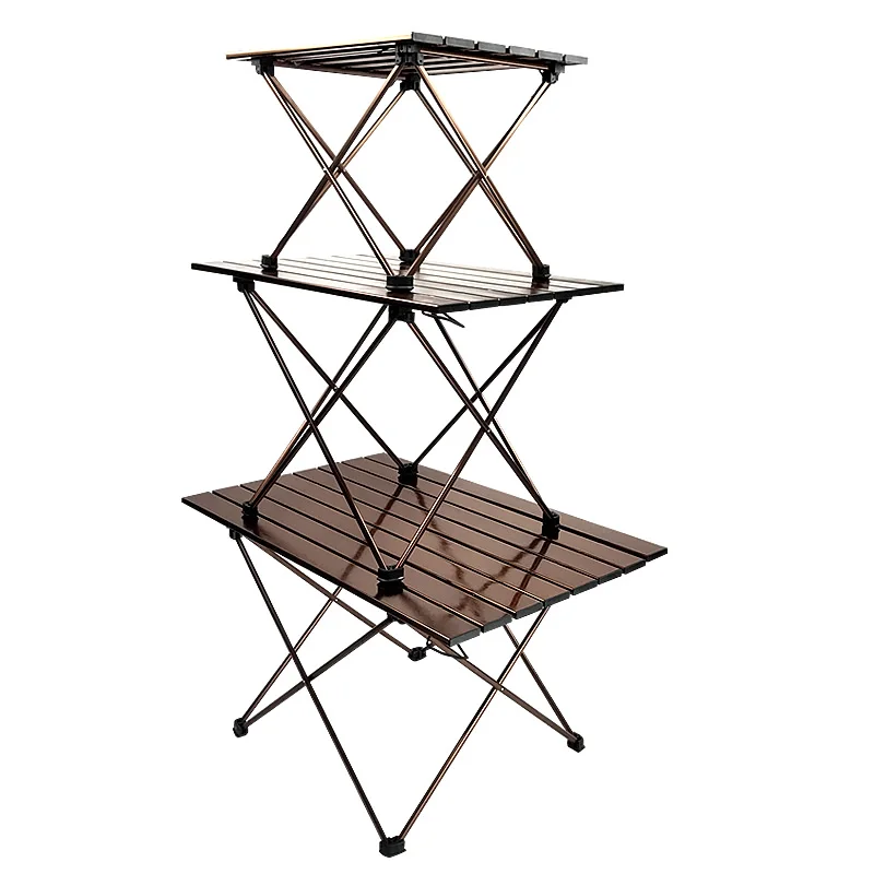 

Складной стол для пикника и кемпинга, Сверхлегкий стол из алюминиевого сплава с удобной сетчатой сумкой