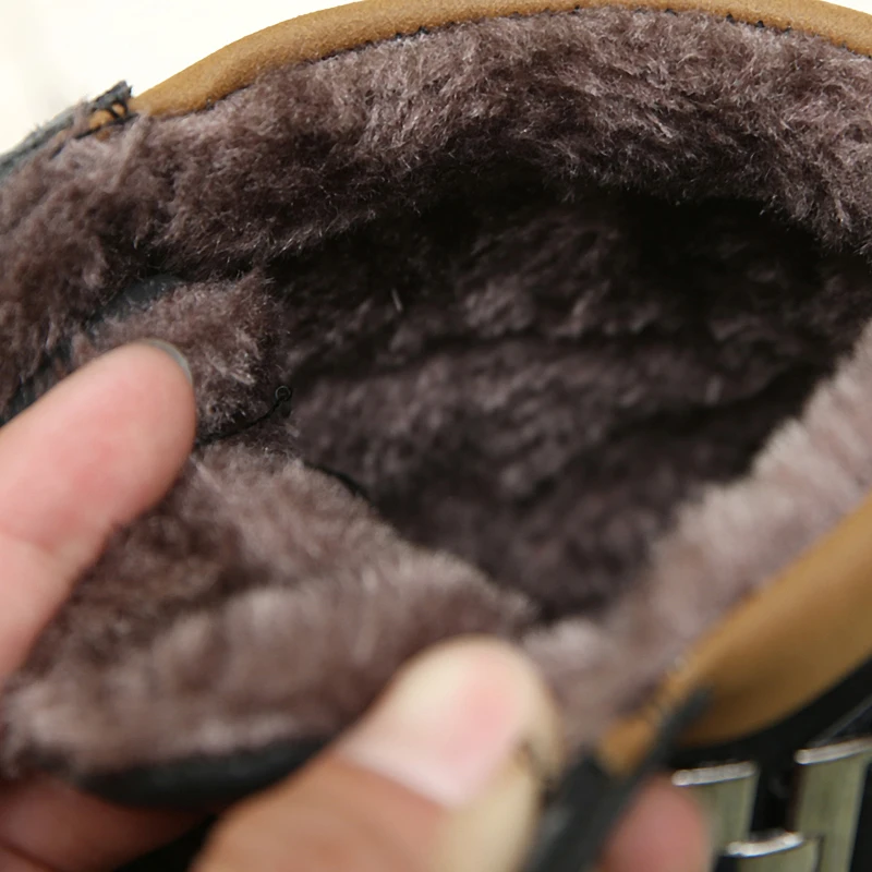 Мужские кроссовки теплая матовая кожа высокие берцы Повседневные Удобные