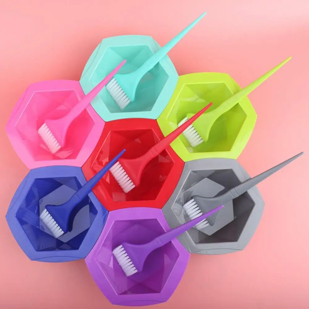 

7Pcs Colorful Hair Dying Brushes Antislip Stirring Bowl Salon Hairdressing Tool
