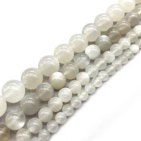 natural blue shinning white moonstone round loose beads 15 strand 4 6 8 10mm pick size for jewelry making
