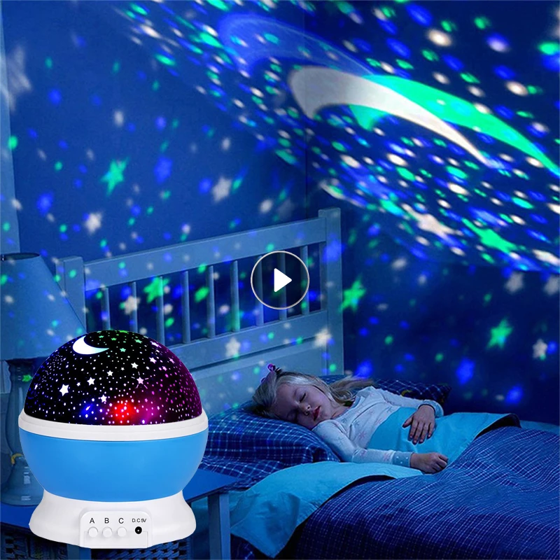 

Starry Galaxy Projector LED Star Moon Night Light Kids Gifts Baby Lamps Children Bedroom Decor Starry Sky Projector Table Lamp