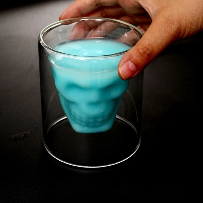 150/250 мл кружка с двойными стенками в виде черепа кофейные очки креативная