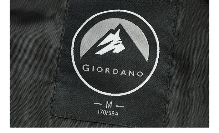 Giordano мужские куртки со стоячим воротником, без рукавов, стеганая куртка Homme с двойным карманом на молнии, Теплая мужская куртка, 01079724