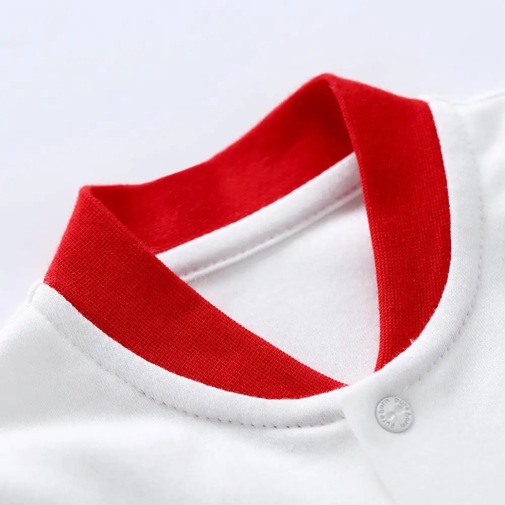 Детский цельный Рождественский костюм для новорожденных хлопковый комбинезон