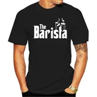 Забавная кофейная футболка бариста-Крестный отец-разноцветная круглая Мужская футболка с принтом, низкая цена, для мужчин и женщин