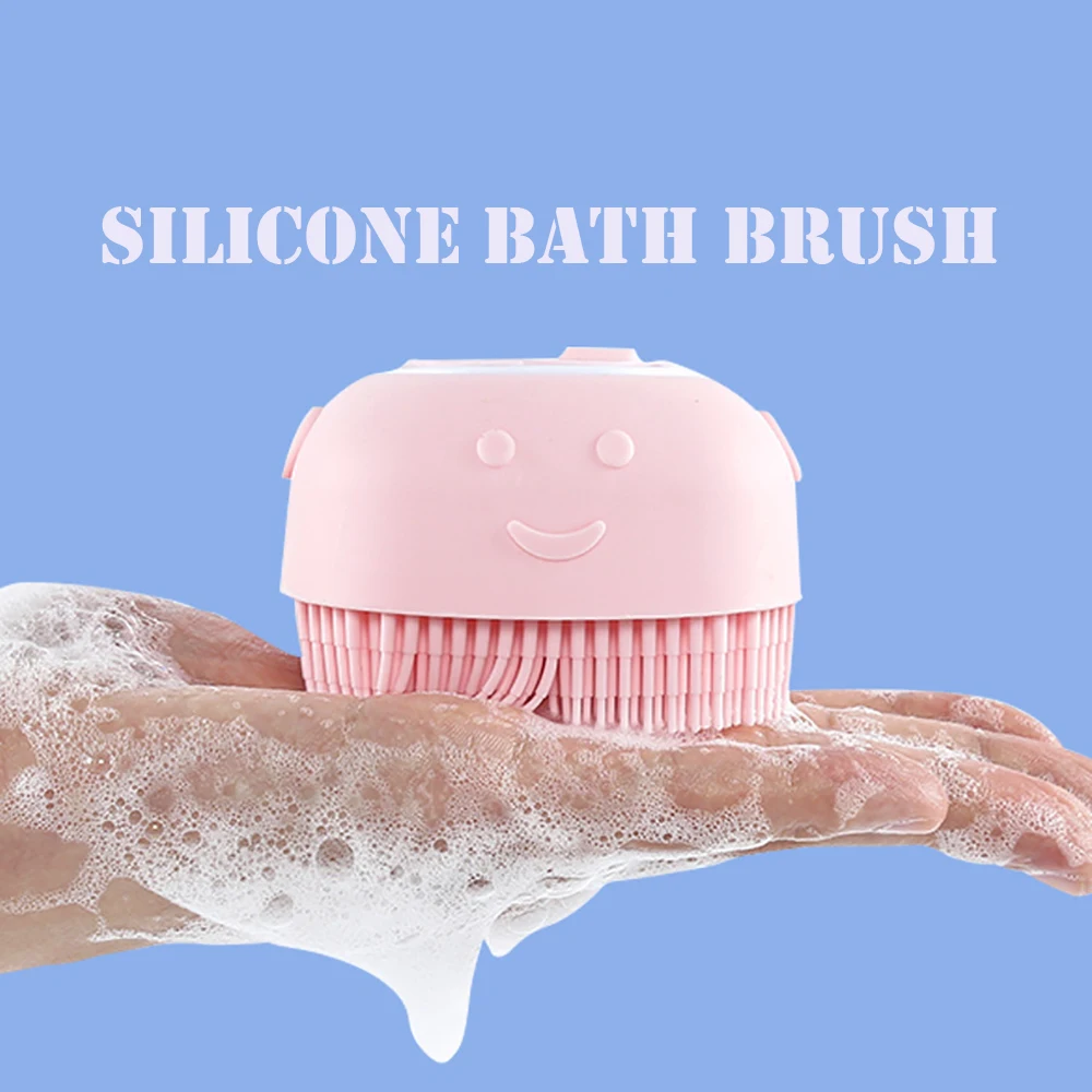 

Lyfead Pet Dog Shampoo Brush 2.7oz/80ml Cat Massage Comb Grooming Scrubber Brush for Bathing Soft Silicone Gentle Brush