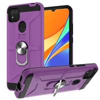 magnetic metal ring stand holder armor shockproof case for xiaomi redmi 9c soft tpu bumper hard pc protective back cover fundas