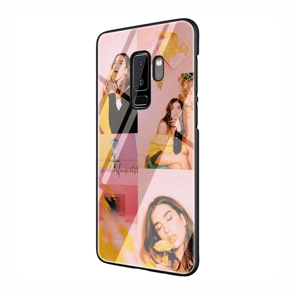 Дуа липа DuaLipa закаленное Стекло TPU черный чехол для Galaxy S7 Edge S8 S9 S10 Plus, Note 8, 9, 10, A10 20 30 40 50 60 70 - Цвет: G9