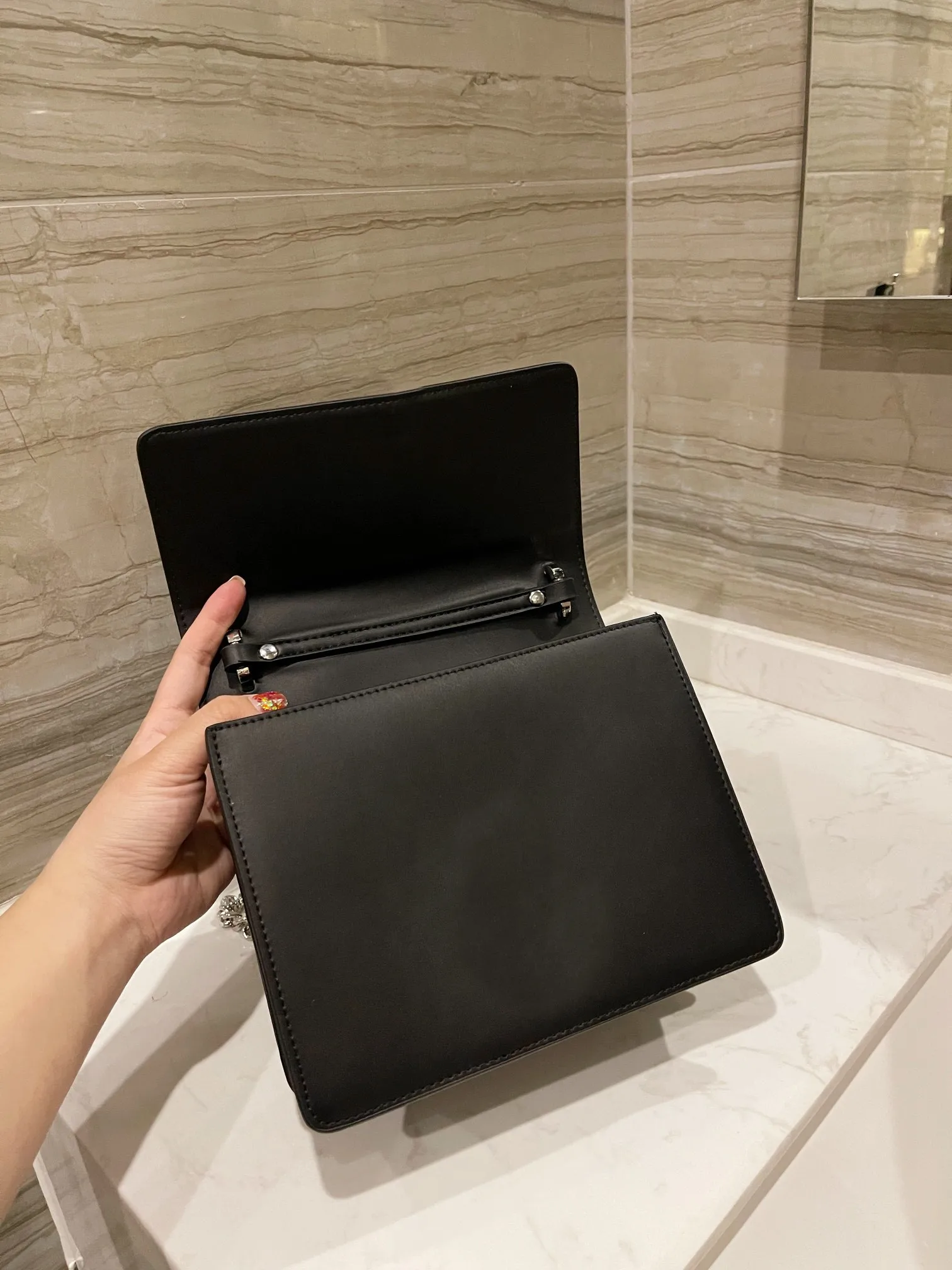 

New product recommendation fashion chain bag wild check crossbody square bag personalized compartment handbag