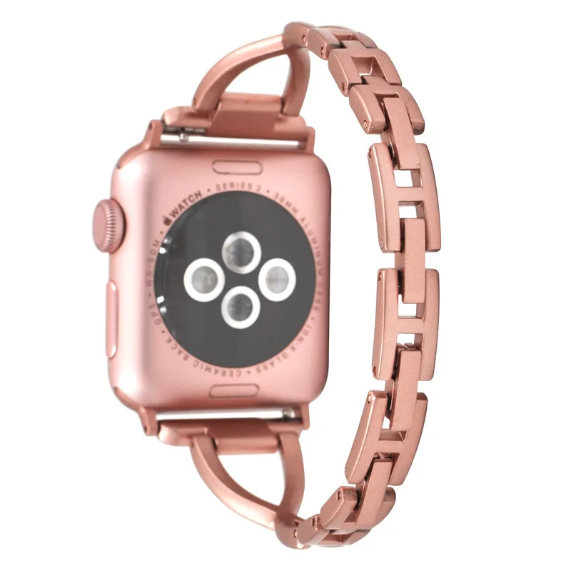 Роскошный ремешок для Apple Watch 38 мм 40 мм 42 мм 44 мм Женский бриллиантовый ремешок для iWatch серии 5 4 3 2 1 браслет из нержавеющей стали