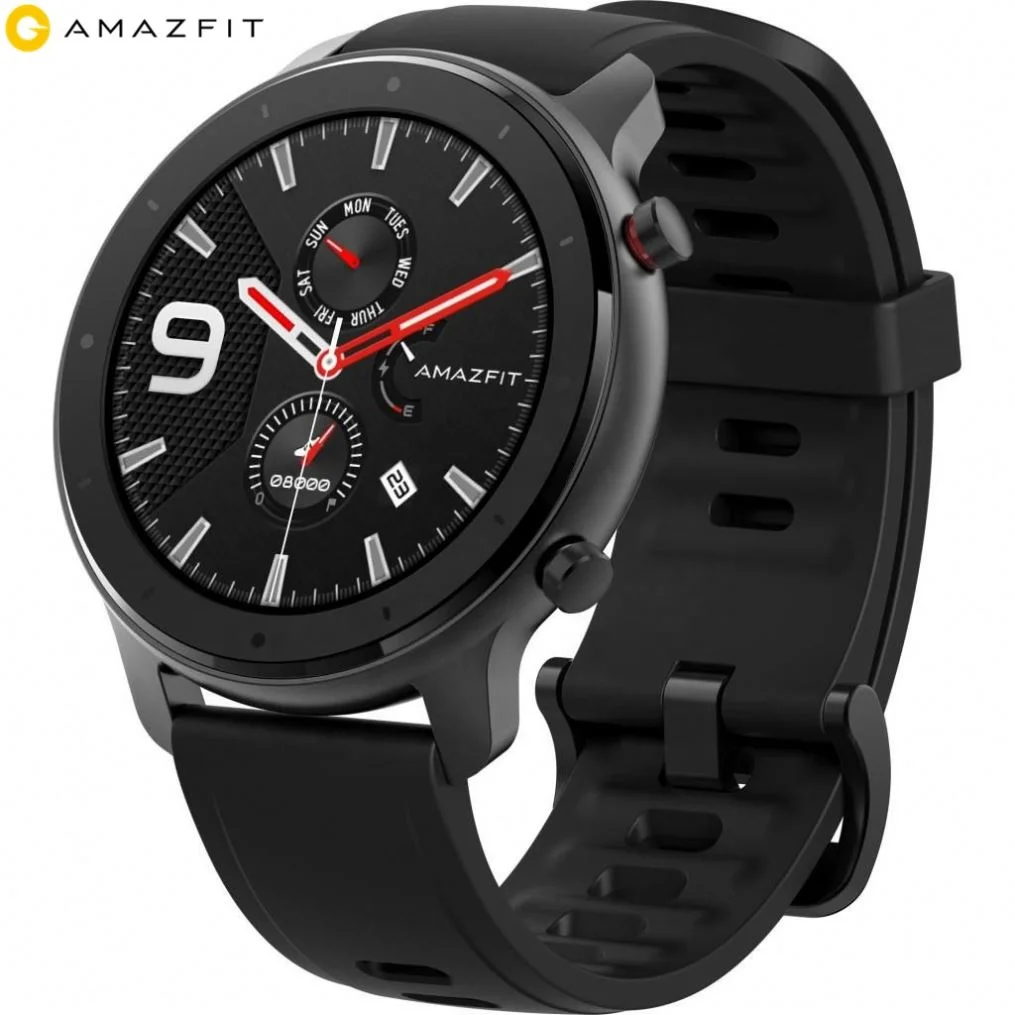 global version gift box package amazfit gtr 47mm smart watch 5atm waterproof smartwatch long battery life for android ios phone free global shipping