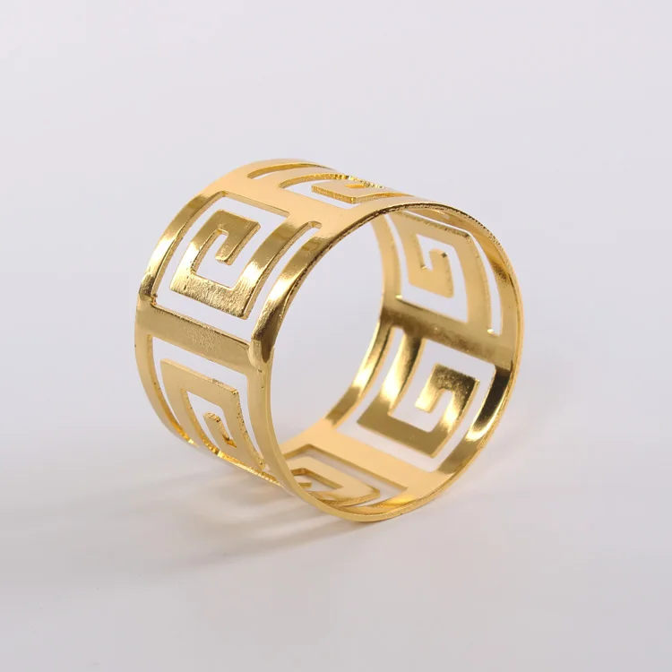 6/10 шт./лот серебряные золотые кольца салфетки держатель для салфеток настольное