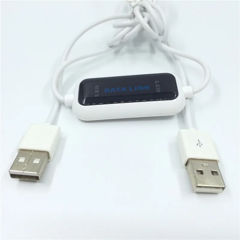 

USB 2.0 High Speed PC To PC Online Share Sync Link Net Direct Data File Transfer Bridge LED Cable Easy Copy Between 2 Computer