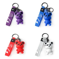cute bear keychain color resin doll ladies bag pendant accessories car key chain ring charm creative xmas gifts