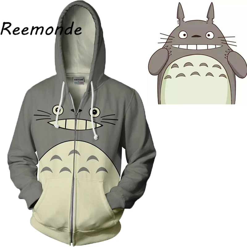 Короткая футболка с героями из японского аниме Tonari Totoro костюм Толстовка