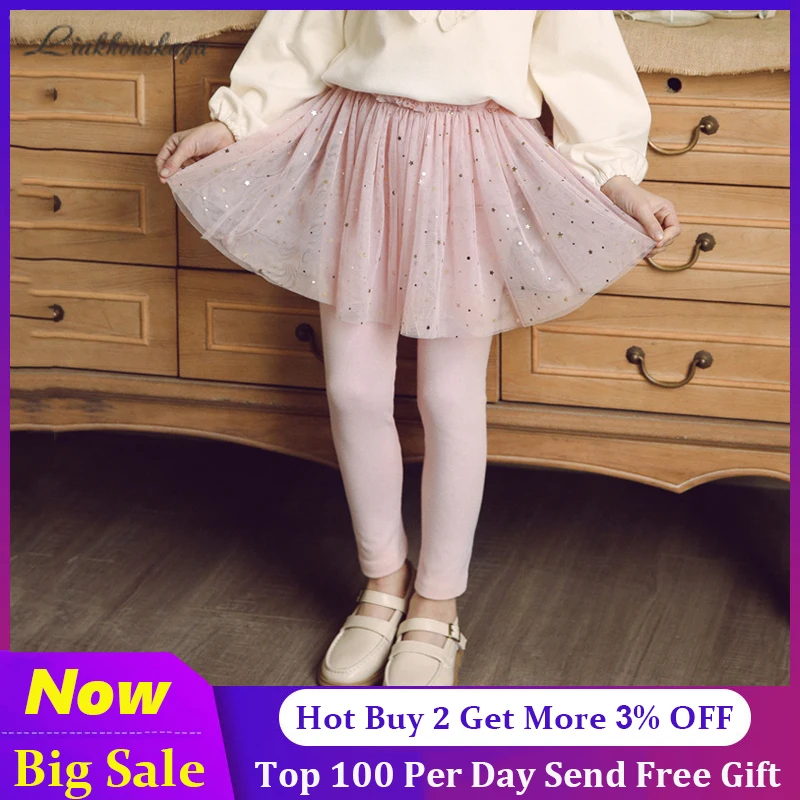 Леггинсы для девочек милые звезды хлопок Штанишки малышей детская юбка брюки