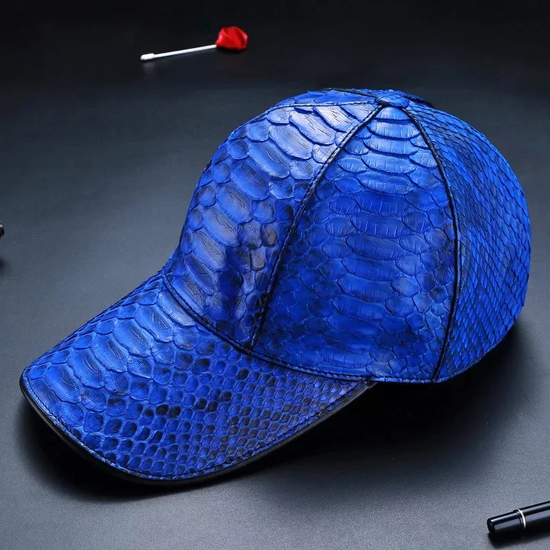 Goedkoop Authentieke Exotische Python Lederen Unisex Stijl Mannen Hip Hop Baseball Cap Echt Snakeskin Mannelijke Casual Snapback Hoed Verstelbare Hoed