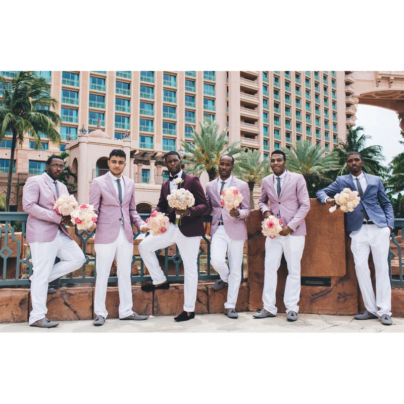 

Latest Design Two Pieces Single Breasted Groomsman Suits Slim For Wedding Suit Single Breasted Party Dress