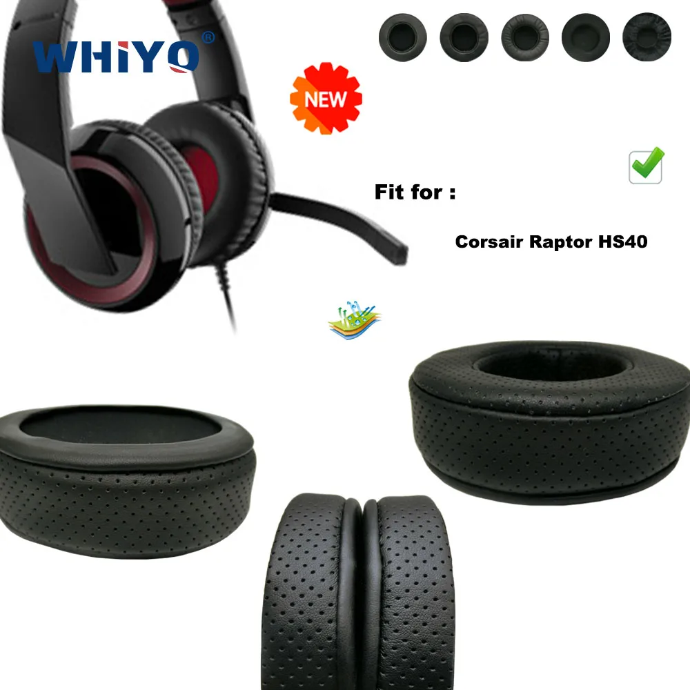 

New upgrade Replacement Ear Pads for Corsair Raptor HS40 Headset Parts Leather Cushion Velvet Earmuff Headset Sleeve